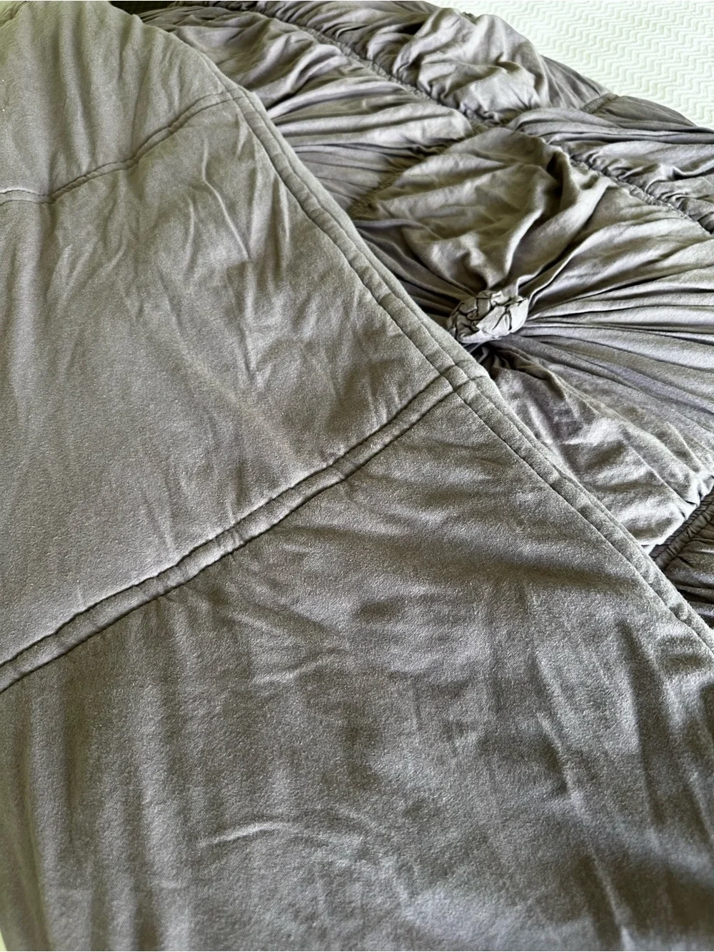 Anthropologie Organic Rosette Jersey Quilt by Lazybones